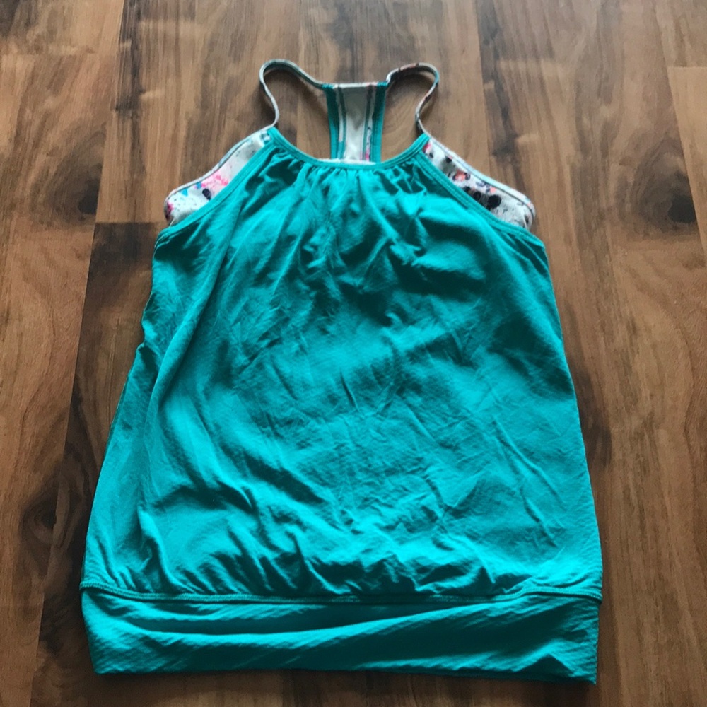 Ivivva Double Dutch Paint Splatters Tank Top Blue